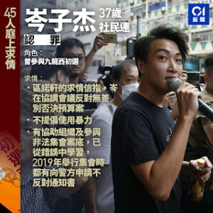 获刑4年3个月的“香港四十七人案”之岑子杰的案情及简历-1984bbs