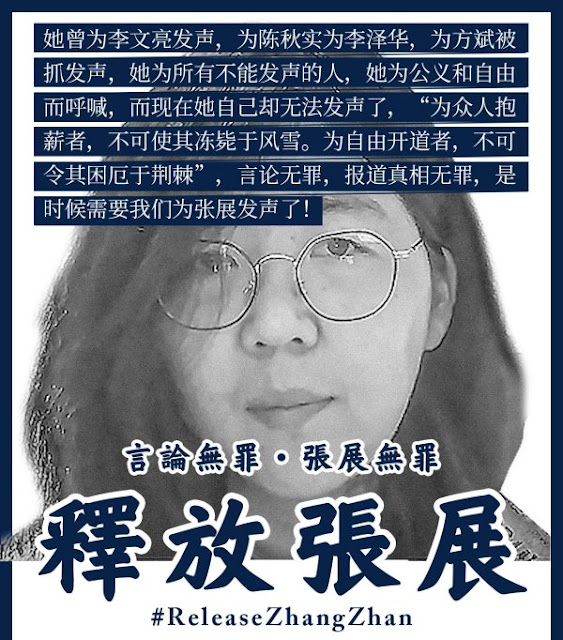 民间社会团体关于中国政府任意拘留记者张展的联合声明-1984bbs