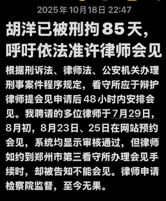 图片[2]-荷兰留学生胡洋暑假回国被捕已85天  会见律师权利被无理剥夺-1984bbs